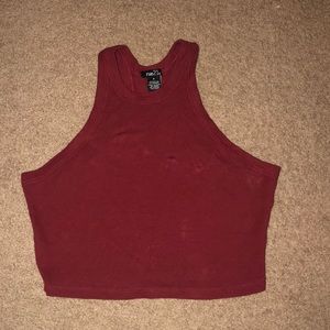 Maroon crop top